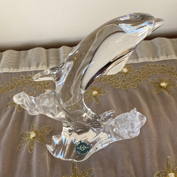 The Magnificent Dolphin Lenox Crystal with Frosted Vintage from the 90’s - Picture 3 of 6